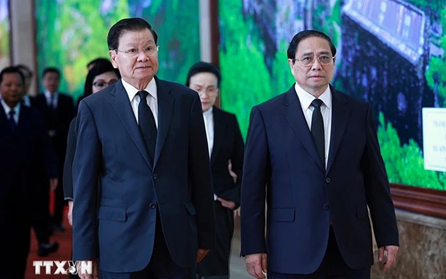 Thủ tướng Chính phủ Phạm Minh Chính tiếp Tổng Bí thư, Chủ tịch nước Lào Thongloun Sisoulith